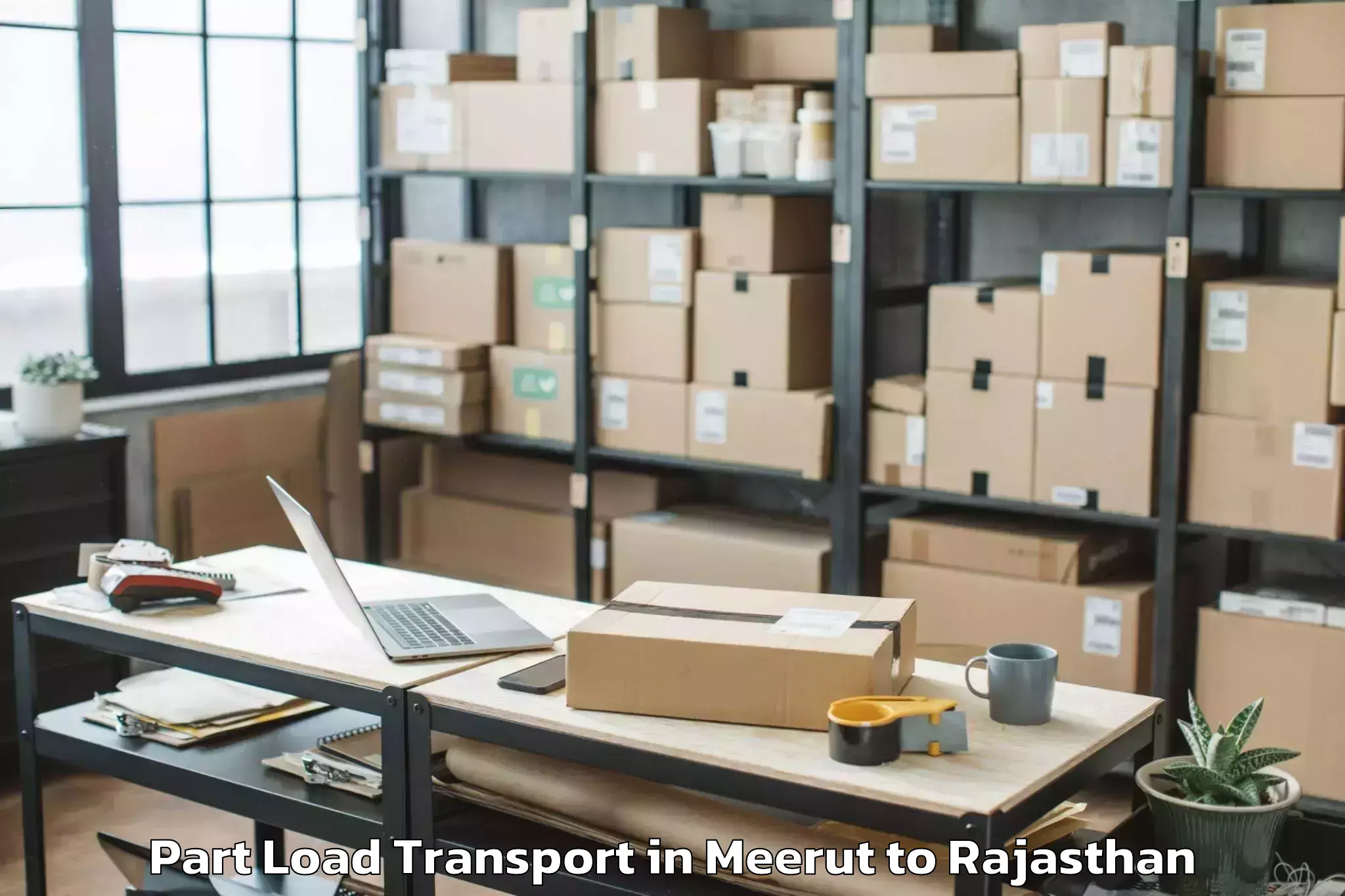 Easy Meerut to Balaran Part Load Transport Booking